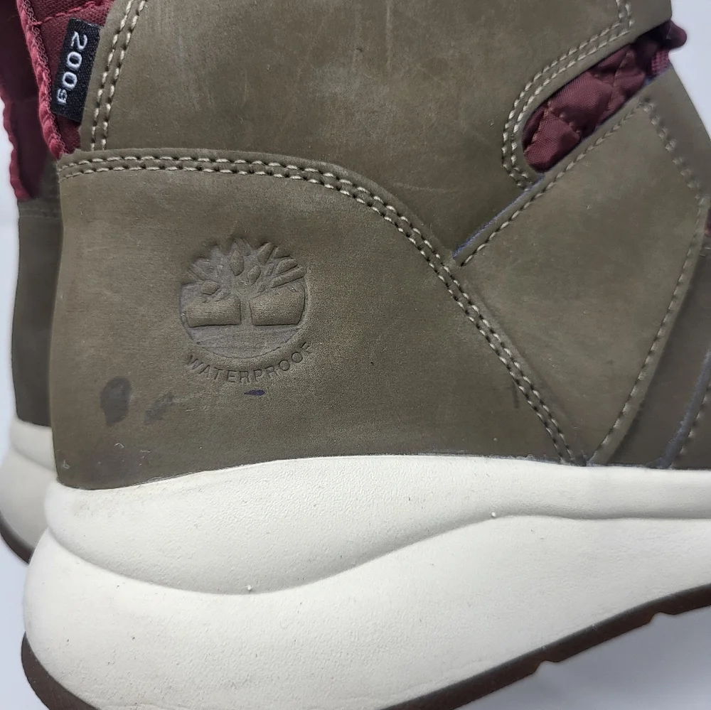 Timberland Women Size 9 Borough Project Waterproof Faux‎ Fur Lace Up Boots